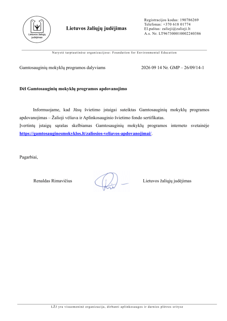 Gamtosauginis projektas